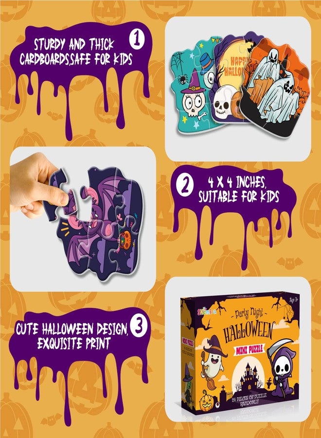 Shemira Halloween Party Favor for Kids, 24 Pack Jigsaw Puzzles in Halloween Theme Designs for Trick or Treating, Halloween Goodie Bag Filler,Miniatures Novelty Toy, School Classroom Reward - Image 3